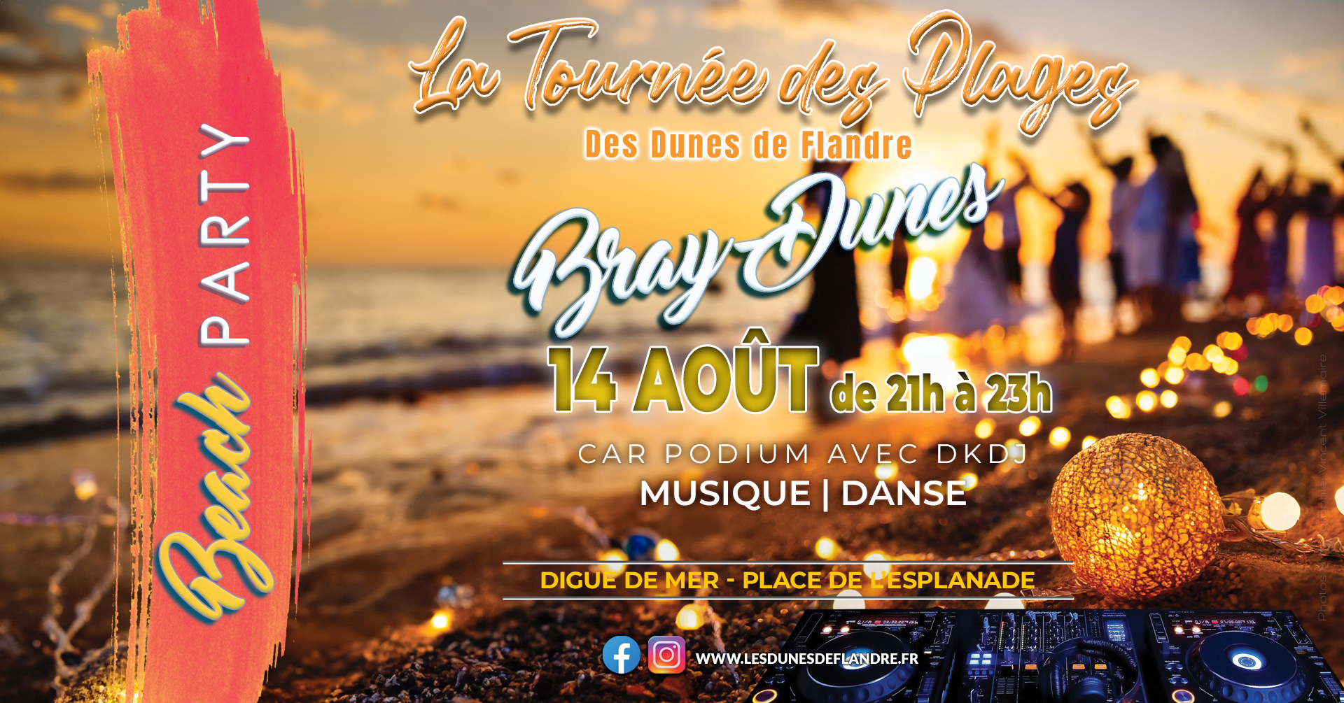 Beach party Bray-Dunes 14 août 2024