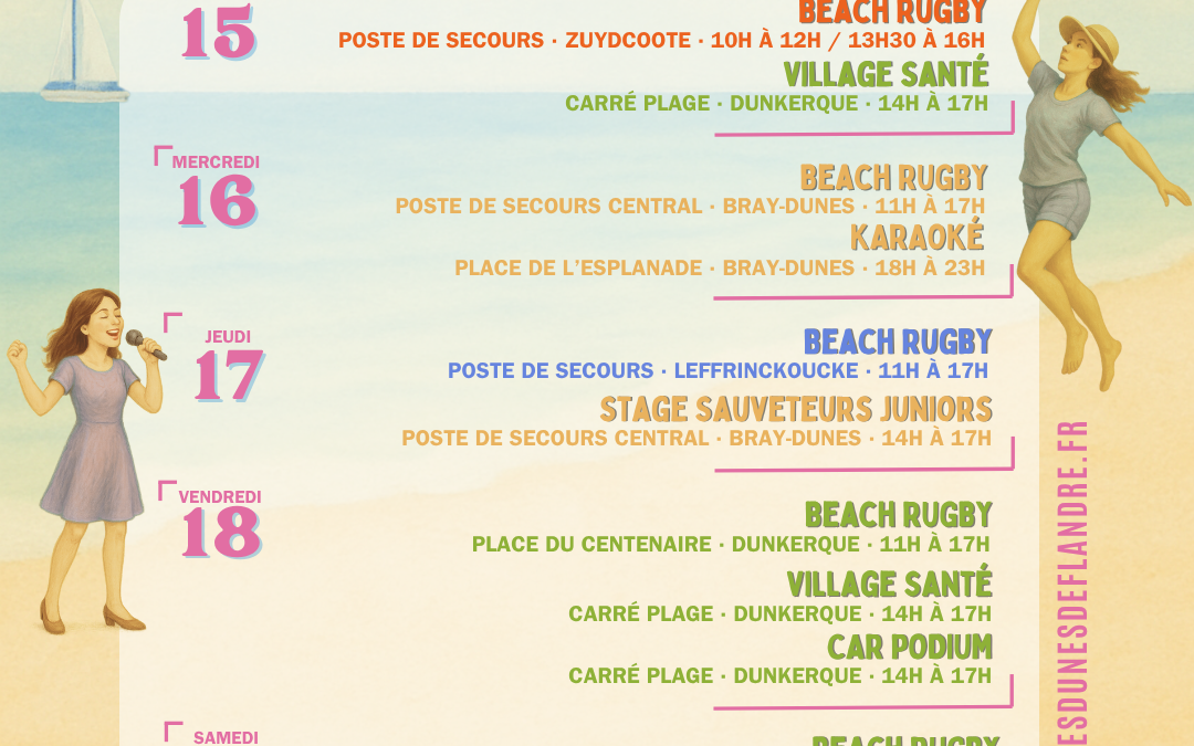 L’Agenda de la Semaine – 14 au 20 Juillet