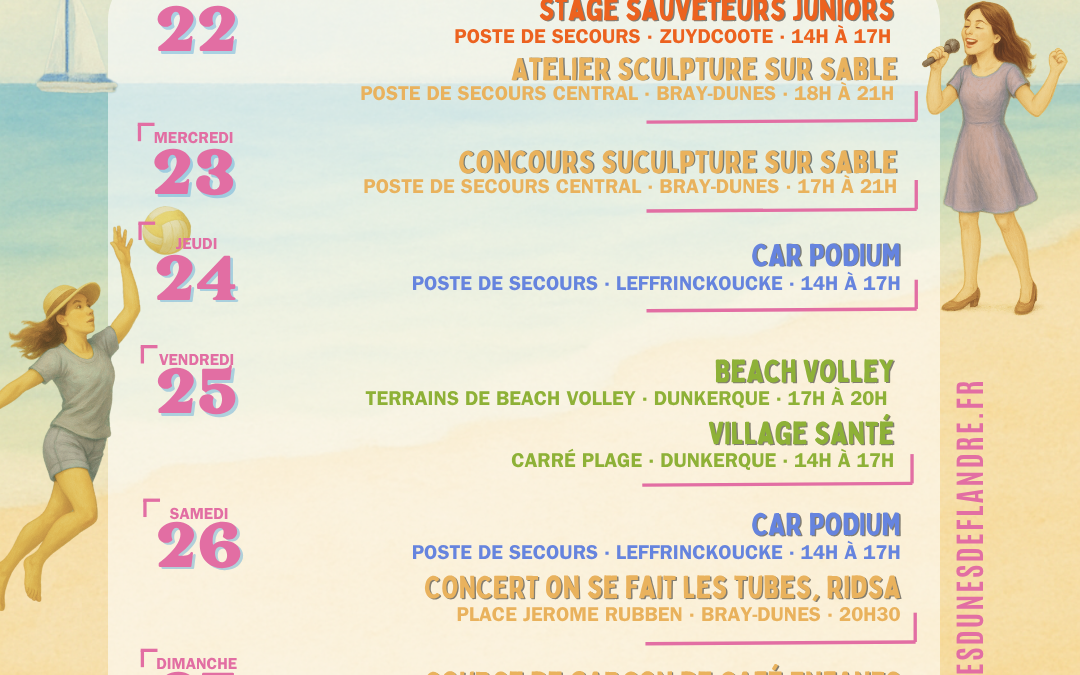 L’Agenda de la Semaine – 21 au 27 Juillet