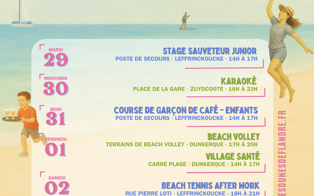 L’Agenda de la Semaine – 28 Juillet au 03 Aout