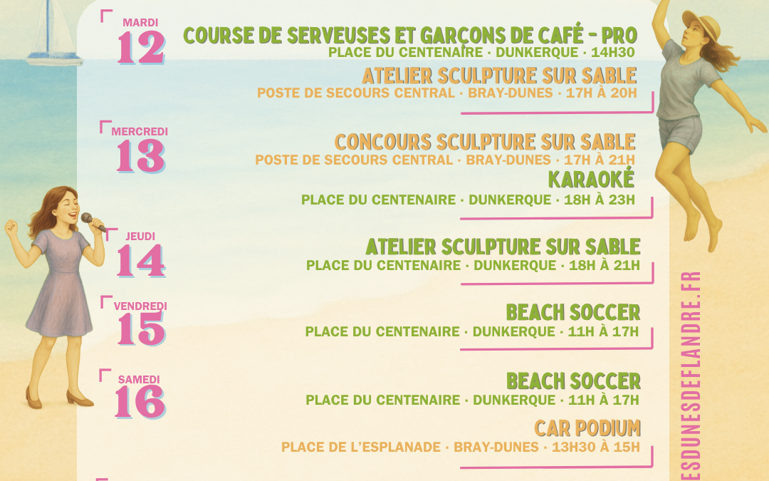 L’Agenda de la Semaine – 11 au 17 Aout